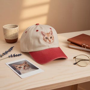 Custom EMBROIDERED Pet Hat Using Pet Photo Personalized Dog Hat Custom Cat Hat Custom Pet Cap Dog Hat Custom Dog Baseball Cap Dog Mom Hat