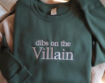 Embroidered Villain Era Sweatshirt, Dark Romance Fantasy Reader Tee