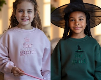 Embroidered For Good Youth Sweatshirt, Wicked Wizard Of Oz Tee