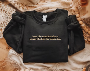 Embroidered Feminist Slogan Shirt, Girl Power Tee