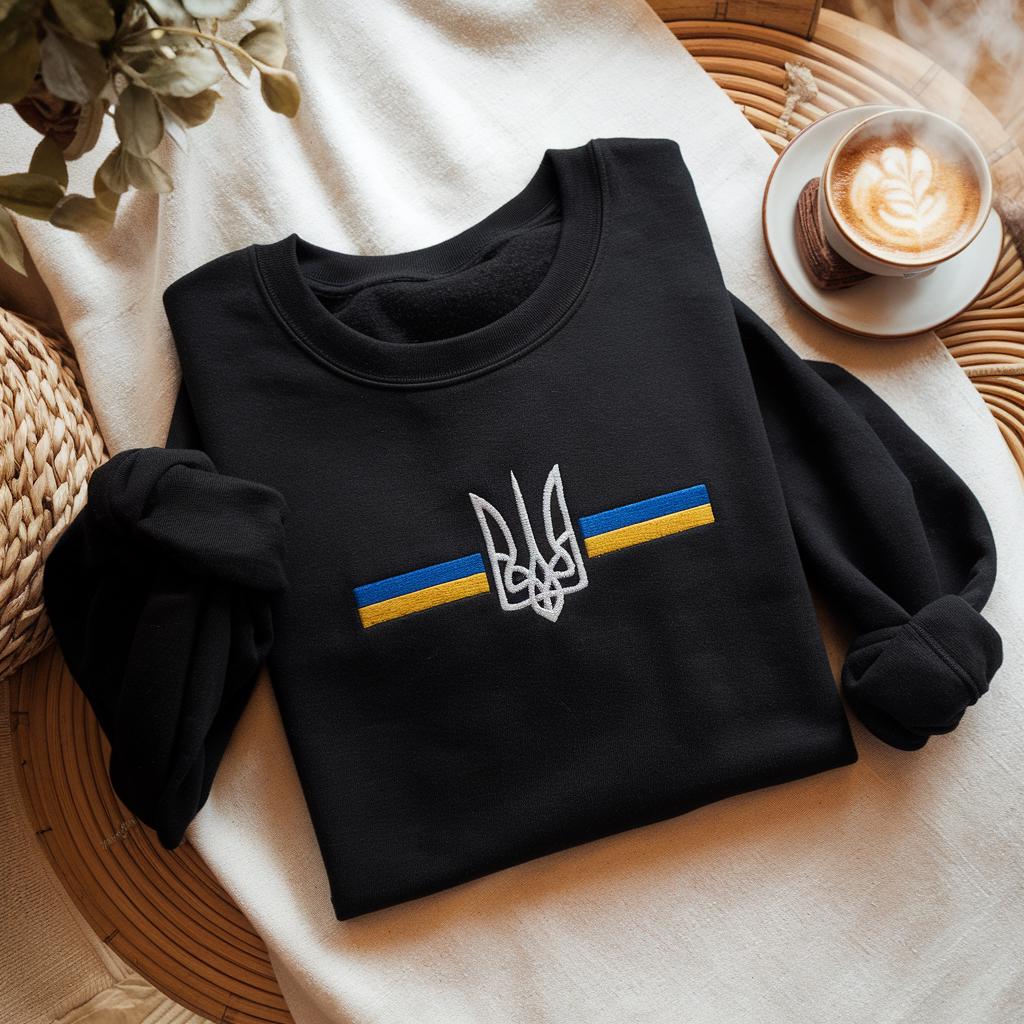 Ukrainian Coat Of Arms T-Shirt | Support Ukraine Volodymyr Zelensky Military Green Tee