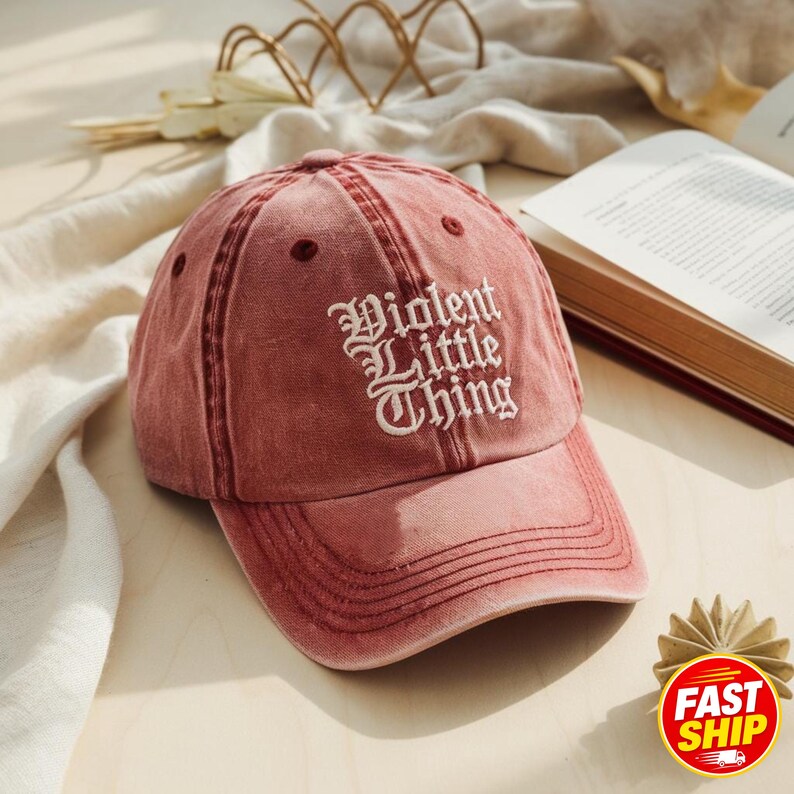 Embroidered Washed Cotton Cap, Fourth Wing Basgiath War College Hat image 3