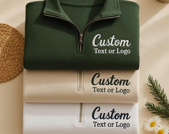 Custom Embroidered Quarter Zip Sweatshirt: Personalized Team Apparel