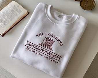Embroidered Tortured Lawyers Department Shirt, Law School Graduate Gift