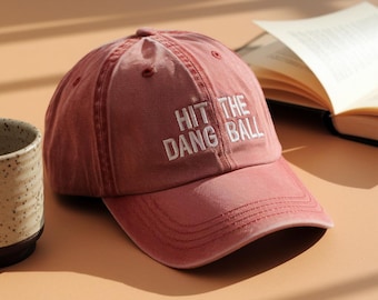 Embroidered Hit the Dang Ball Hat, Caps, Trendy Baseball