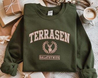 Embroidered Terrasen Sweatshirt, Throne of Glass Merch