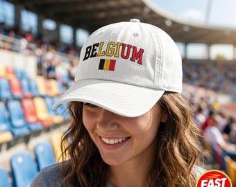 Belgium Embroidered Hat, Belgium Flag Cap, Embroidered Soccer 2026 Country Flags Hat, Soccer Fan Apparel, Country Flag Hat