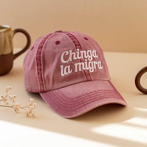 Embroidered Chinga La Migra Hat, Chinga La Migra Cap, Abolish Ice Political Hat DACA Hat Liberal Hat Immigrant Rights Hat Social Justice Hat