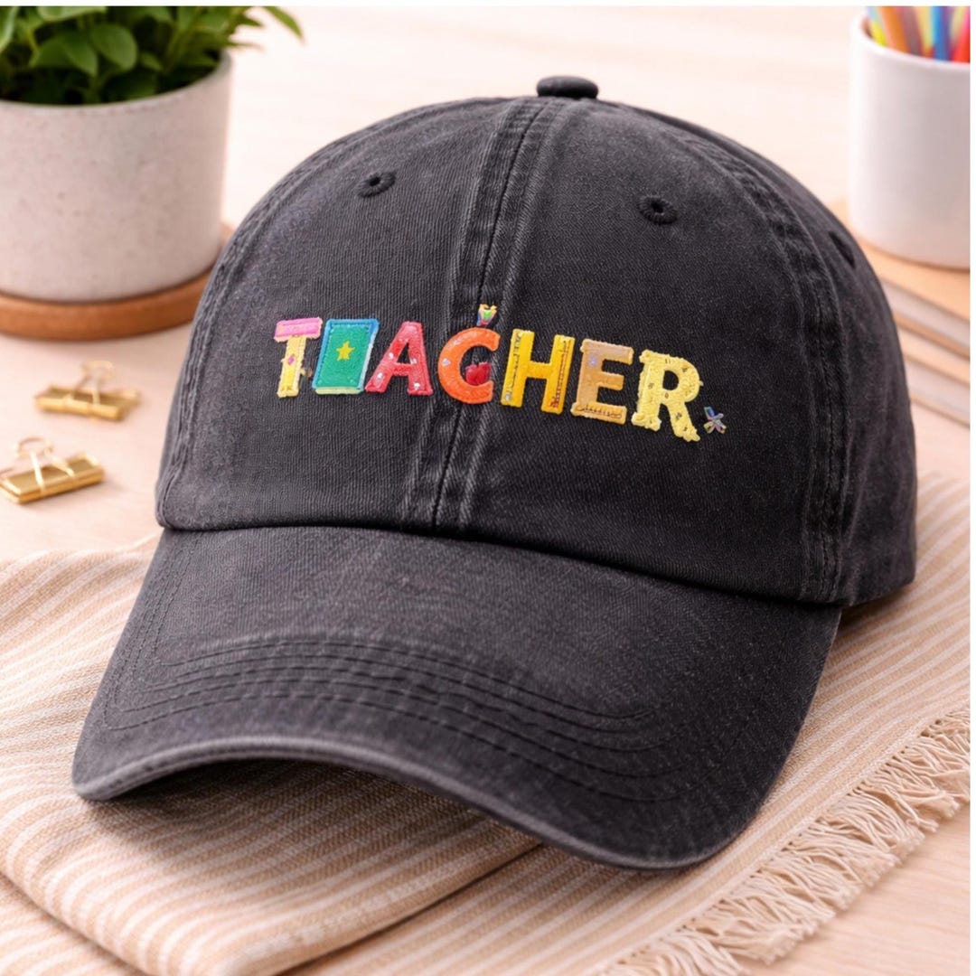 Embroidered TEACH Hat – Varsity Style Teacher Cap Appreciation Gift - Etsy