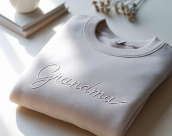 Embroidered Grandma Sweatshirt, Gigi Nana Shirt, New Grandma Gift