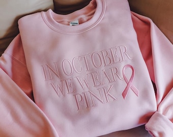 Embroidered Breast Cancer Awareness Sweatshirt, Oncology Nurse Tee