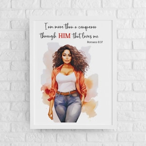 Black Woman Christian Wall Art| Bible Verse Art| Motivational  Scripture Print|Christian Decor|Printable Art|Instant Download