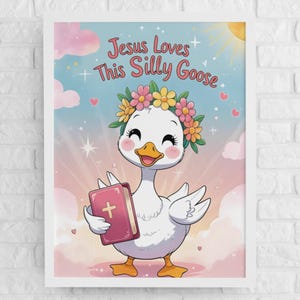 Silly Goose Christian Nursery Art: Pastel Bible Print (Digital Download)
