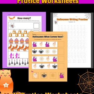 Halloween Math Worksheets: Kindergarten Early Math (Printable PDF)