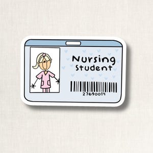 Nursing Student Badge Sticker, Nurse, Nurse Sticker, Nursing Student, Nursing School