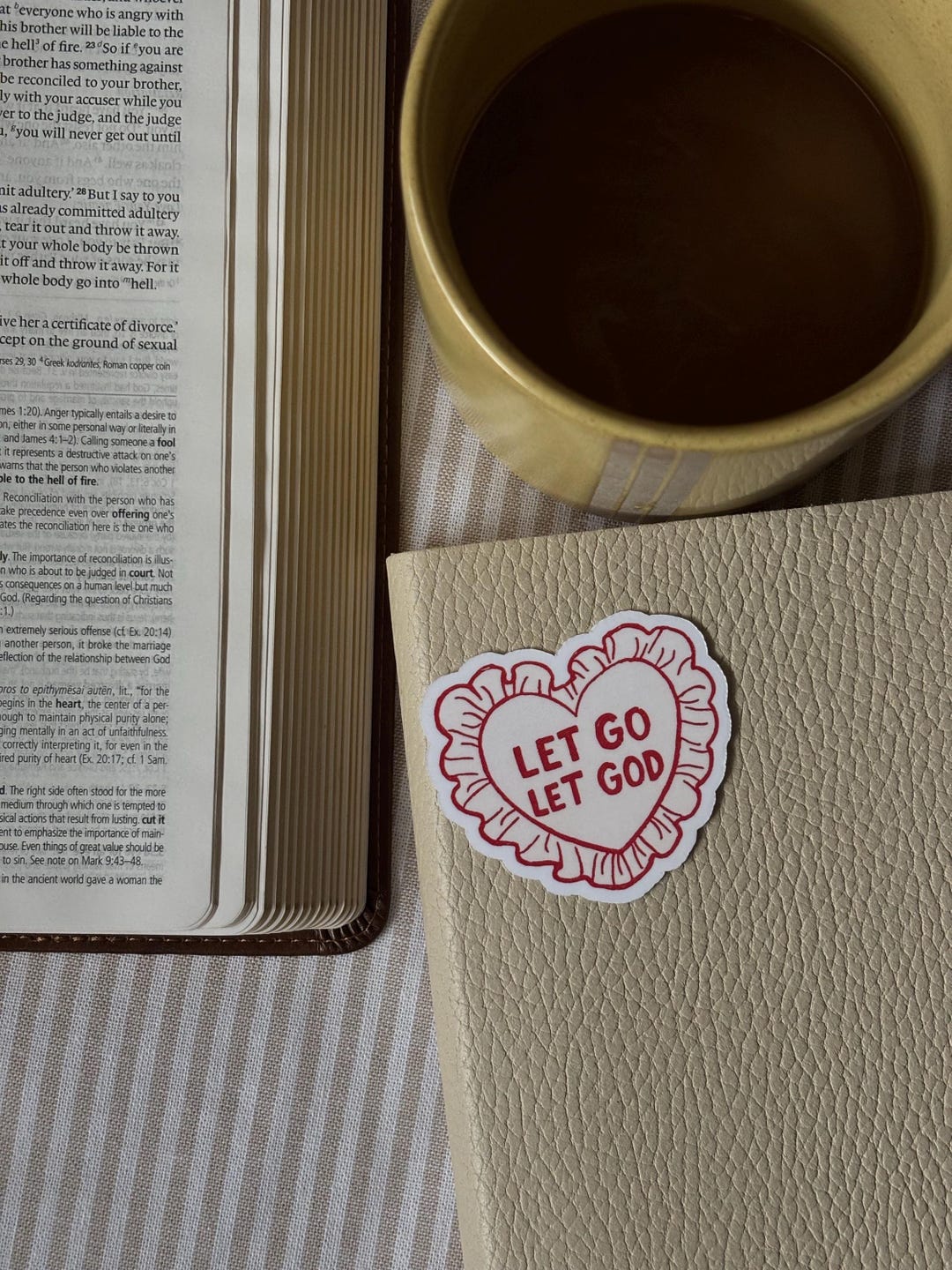 Let Go Let God Sticker - Waterproof Faith Decal - Etsy
