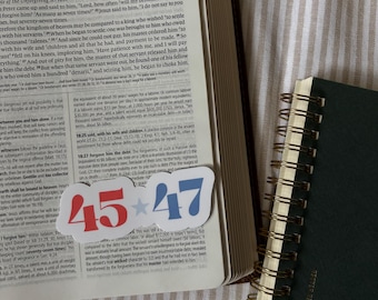 Trump 45/47 Sticker: MAGA Republican, Waterproof Laptop Decal