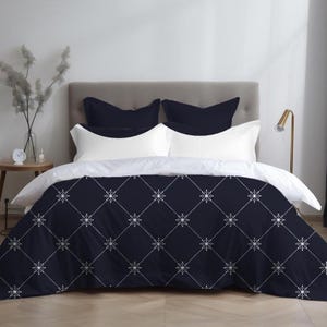 Nautical Duvet Cover Navy Blue Duvet Cover Microfiber Duvet Cover Queen King Twin Duvet Nautical Theme Bedding Soft Duvet Cover