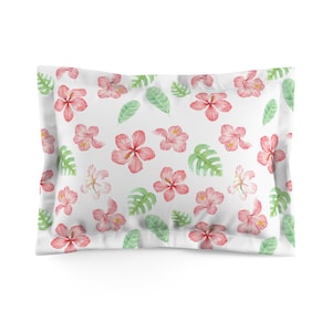 Aloha Summer Floral Printed Microfiber Pillow Sham