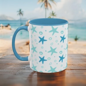 Coastal Coffee Mug Beach Decor Ocean-Inspired Accent Coffee Mug Gift for Beach Lovers Starfish Drinkware Coastal Kitchen Starfish Coffee Mug
