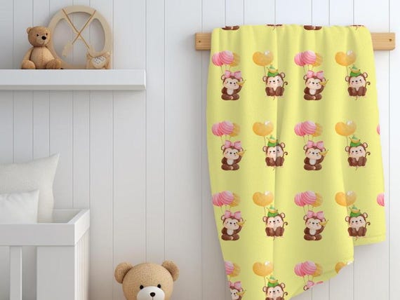 Yellow fleece baby blanket sale