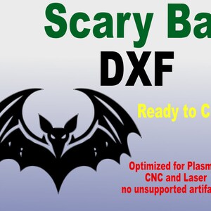 Scary Bat Halloween Art DXF Descarga instantánea