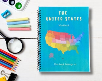 United States Workbook Bundle: History & Geography for Kids With Reading Comprehension Passages, Interactive Learning of States and Capitals