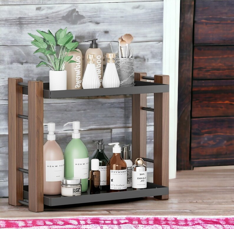 Bathroom Countertop Organizer 2 Tier Standing Bathroom Counter ...