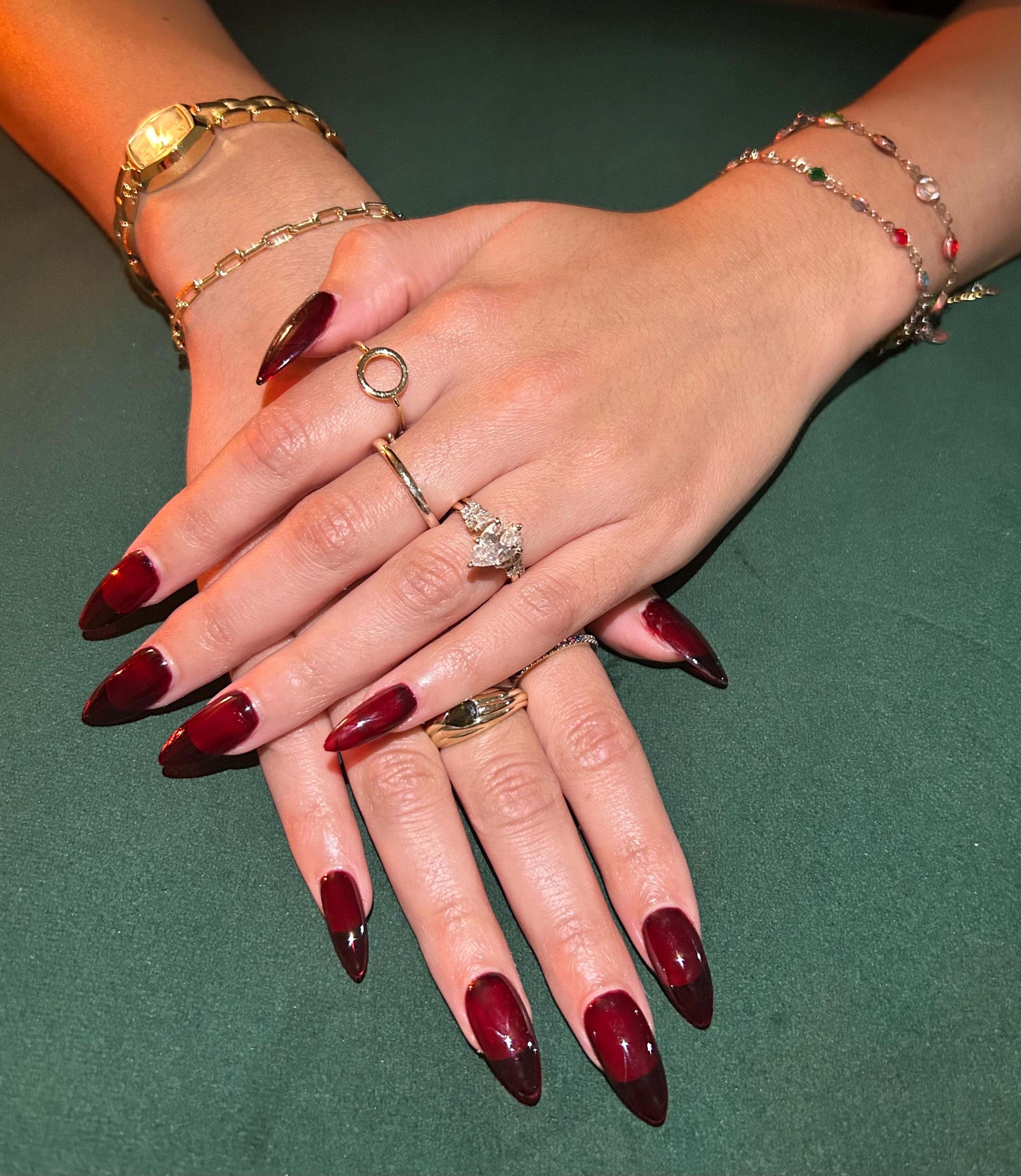 Rouge Red Jelly Press on Nails