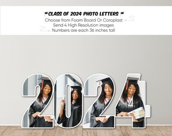 Graduation Photo Numbers, 2024 Foam Board Party Prop