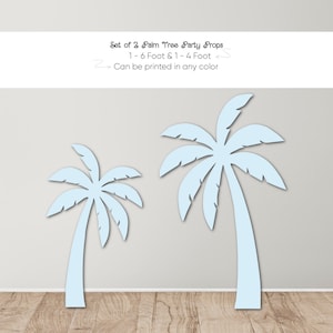 Foam Board Palm Tree Party Props, Tropical Theme, Set of 2