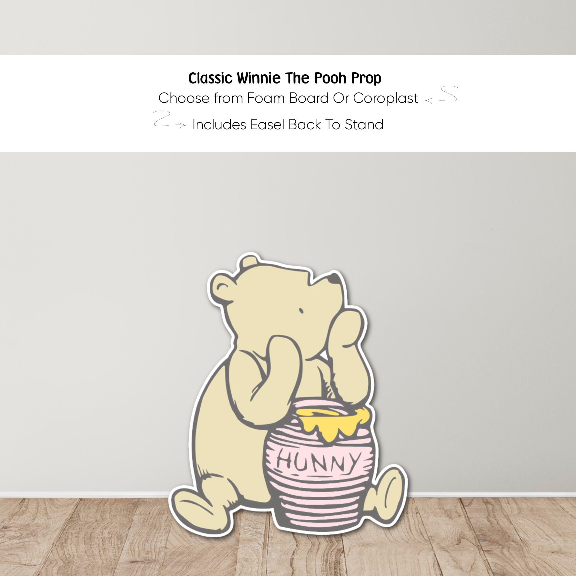 Classic Winnie the Pooh Foam Board Cut Out, Winnie the Pooh Baby Shower