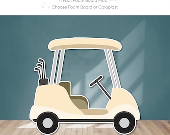 4 Foot Golf Cart Prop, Golf Birthday Decoration