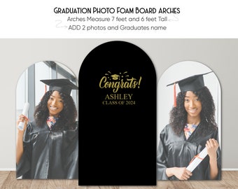 Graduation Photo Foam Board Arch Backdrop, Party Decoration