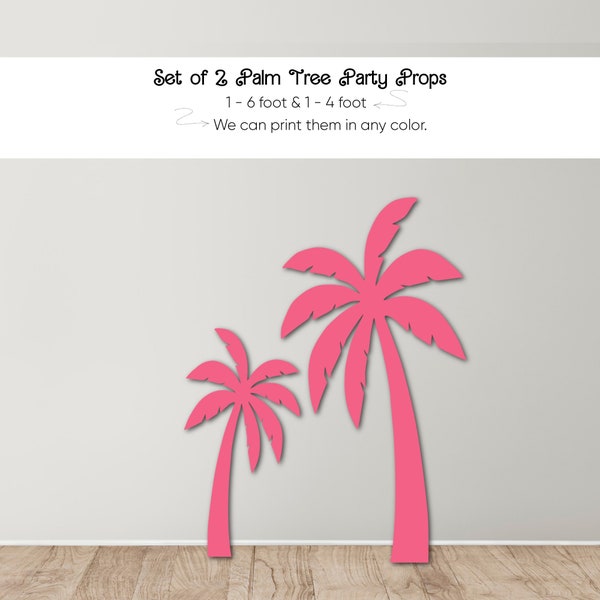 Palm Tree Party Props, Foam Board Palm Tree Standees, Tropical Party Theme Decorations