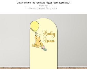 Winnie The Pooh Baby Shower Backdrop, Classic Arch Foam Board