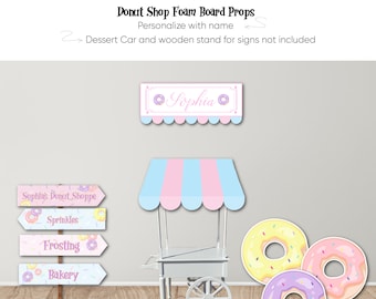 Personalized Donut Birthday Foam Board Prop Set