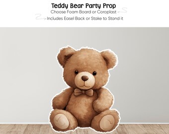 Teddy Bear Foam Board Cutout, Baby Shower Party Prop