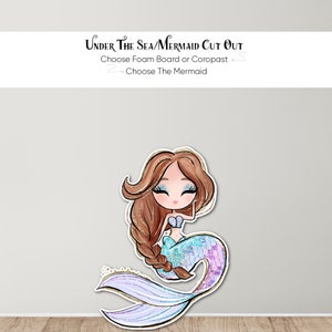 Mermaid Foam Board Party Prop, Mermaid Theme Birthday Party Decoration, Under The Sea Foam Board Cut Out