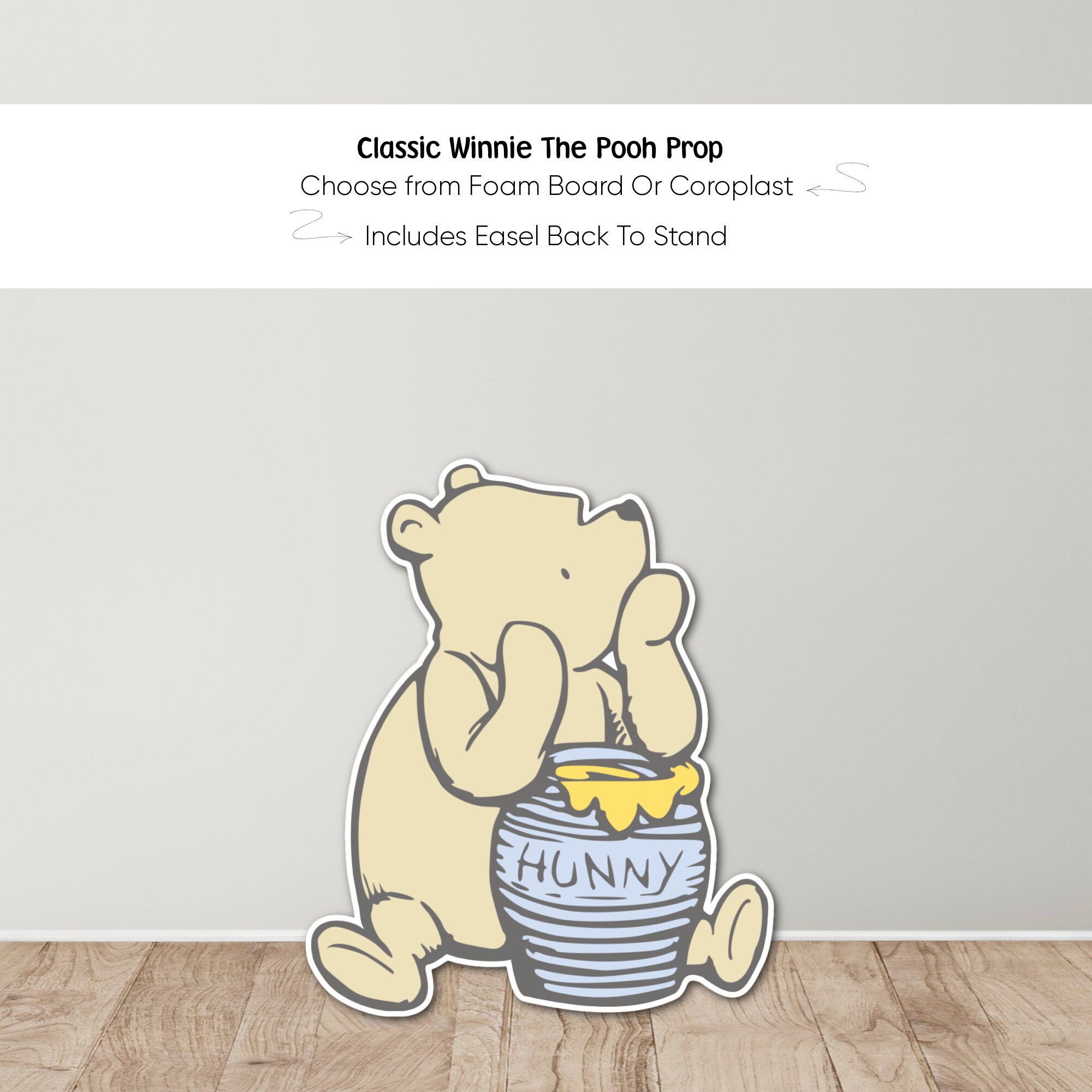 Classic Winnie The Pooh Foam Board Cut Out, Winnie The Pooh Baby Shower Foam Board Party Prop, Winnie The Pooh Standee
