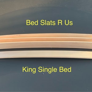 4 x Bed Slat Wood King Single Replacement Curved Sprung Top Quality image 1