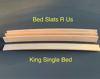 4 x Bed Slat Wood King Single Replacement Curved Sprung Top Quality