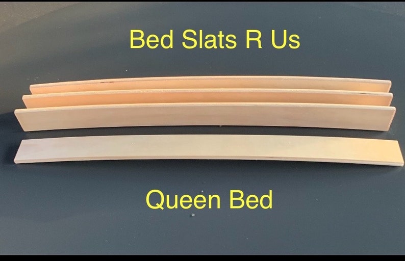 4 x Bed Slat Wood Queen Replacement Curved Sprung Top Quality image 1