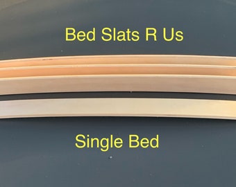 4 x Bed Slat Wood Single Replacement Curved Sprung Top Quality