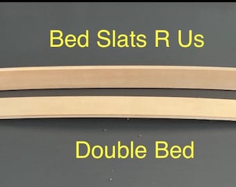 2 x Bed Slat Wood Double Replacement Curved Sprung Top Quality