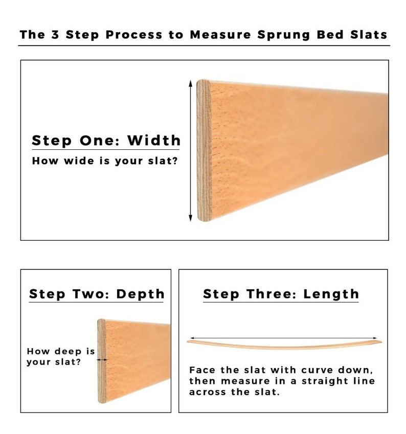 4 x Bed Slat Wood King Single Replacement Curved Sprung Top Quality image 3