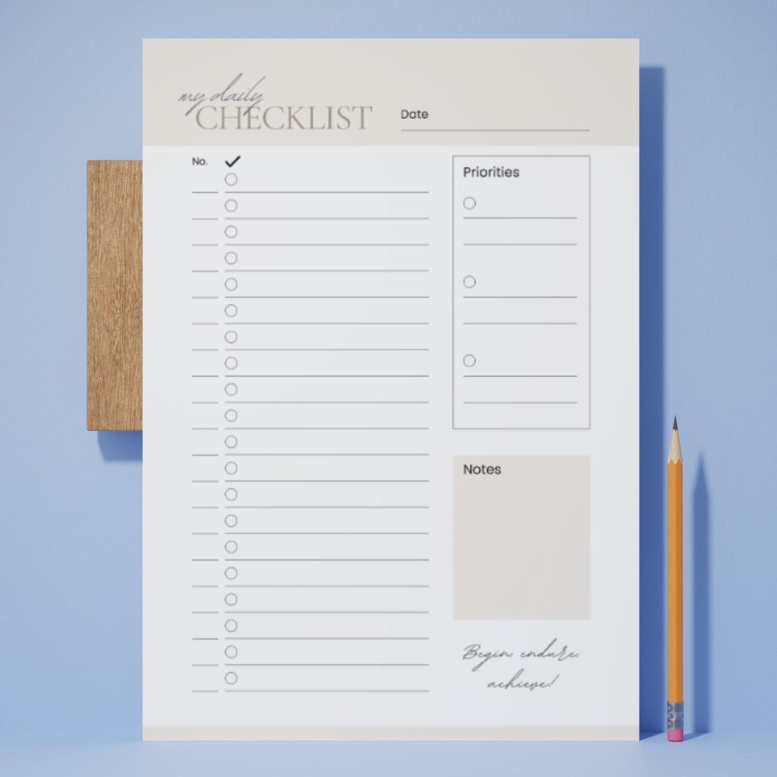 Printable To-do List Digital Planner Customizable Minimalist Instant ...