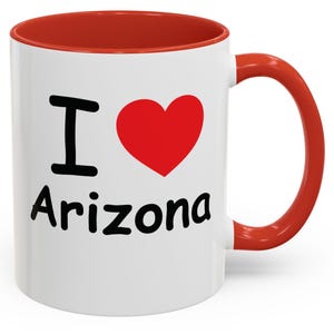 I Love Arizona Mug 11oz - Perfect Gift for Arizona Lovers, Travel Souvenir, Coffee Lovers, Unique Mug for Home or Office