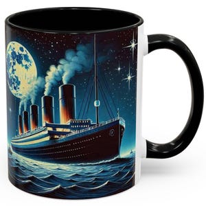 Mug Titanic Adventure - Cadeau nautique, style vintage, amoureux de l&#39;océan, art rétro, amateurs de café, tasse décorative unique