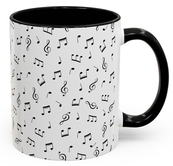 Musical Notes Coffee Mug for Music Lovers, Gift for Musicians, Black and  White Drum Coffee Cup, Music-themed Drinkware, Perfect For - Etsy